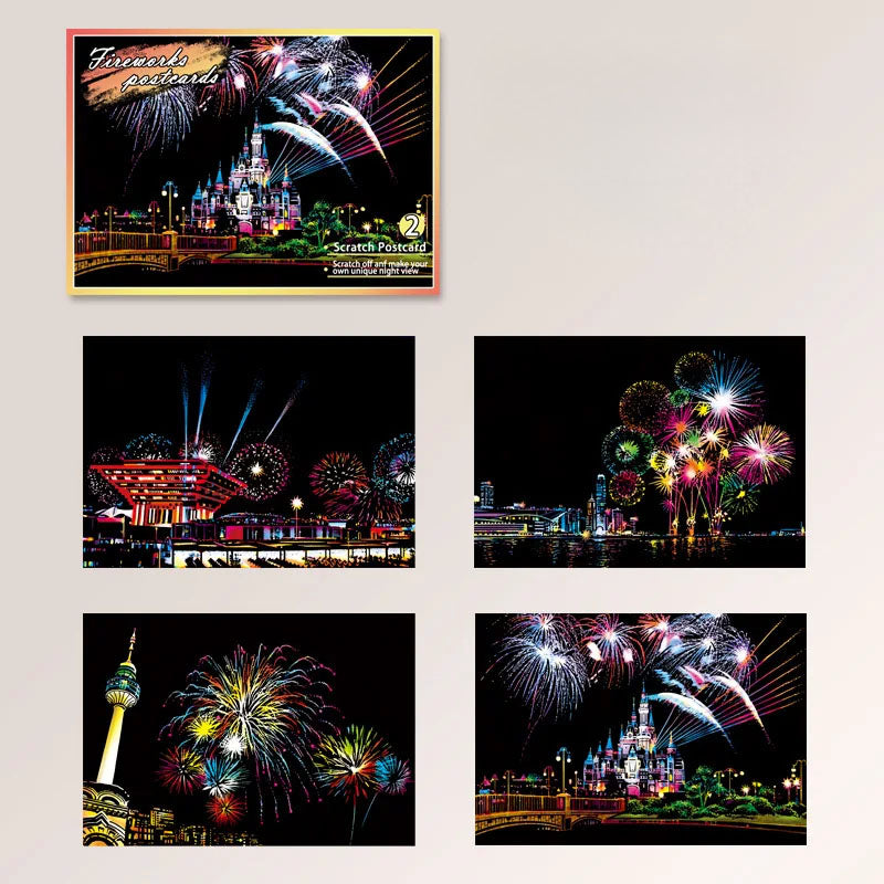 DIY-Kratzbild mit Nachtszene