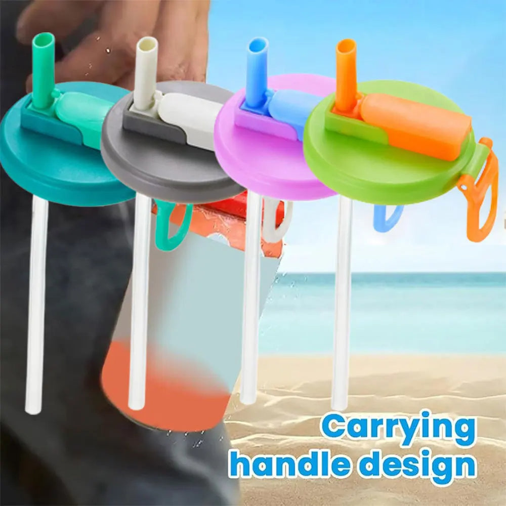 Getränkedosendeckel mit Strohhalm